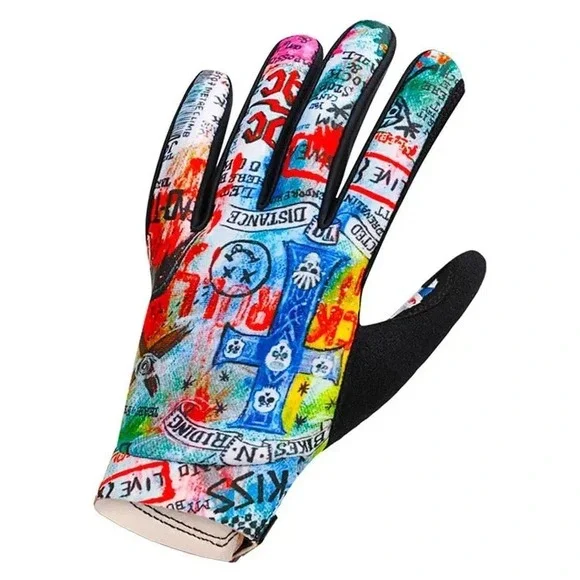 NWT Cycology Cycling Rock N Roll Winter Cycling Gloves DC/AC Rage Against Skull - Picture 4 of 10